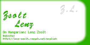 zsolt lenz business card